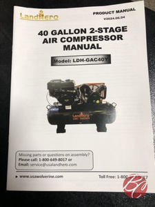 lot 321 image: LandHero LDH-GAC40Y 50 Gallon 2-Stage Air