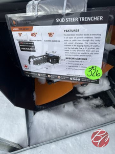 lot 326 image: Wolverine TCR-12-48H Skid Steer Trencher