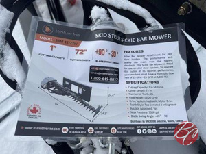 lot 327 image: Wolverine S8M-12-72W Skid Steer Sickie Bar Mover