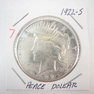lot 7 image: 1922-S Peace Dollar