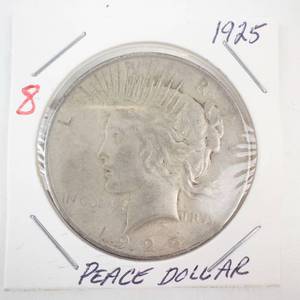 lot 8 image: 1925 Peace Dollar