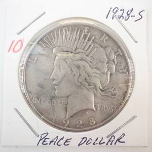 lot 10 image: 1928-S Peace Dollar