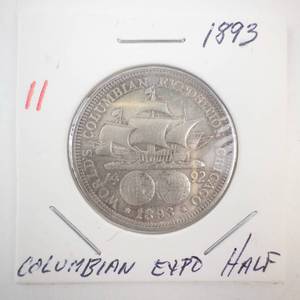 lot 11 image: 1893 Columbian Half Dollar