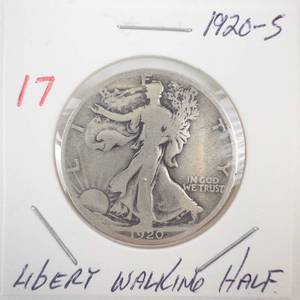 lot 17 image: 1920-S Walking Half Dollar