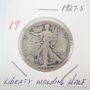 lot 19 image: 1927-S Walking Half Dollar