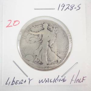 lot 20 image: 1928-S Walking Half Dollar