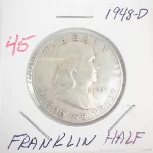lot 45 image: 1948-D Franklin Half Dollar