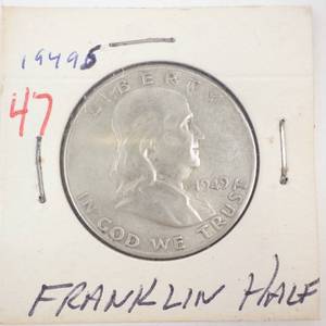 lot 47 image: 1949-S Franklin Half Dollar