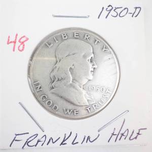 lot 48 image: 1950-D Franklin Half Dollar