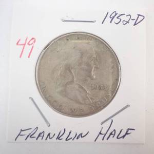 lot 49 image: 1952-D Franklin Half Dollar