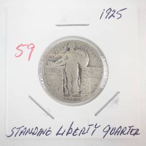 lot 59 image: 1925 Standing Liberty Quarter