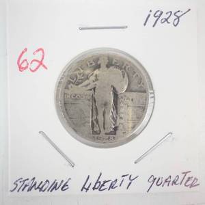 lot 62 image: 1928 Standing Liberty Quarter