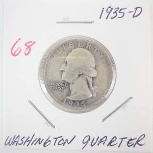 lot 68 image: 1935-D Washington Quarter