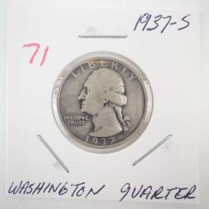 lot 71 image: 1937-S Washington Quarter