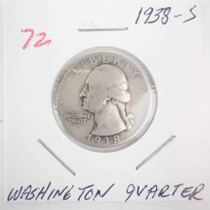 lot 72 image: 1938-S Washington Quarter