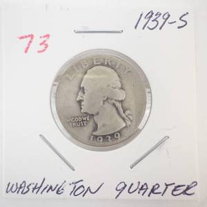 lot 73 image: 1939-S Washington Quarter