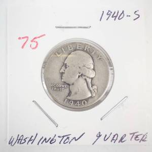lot 75 image: 1940-S Washington Quarter