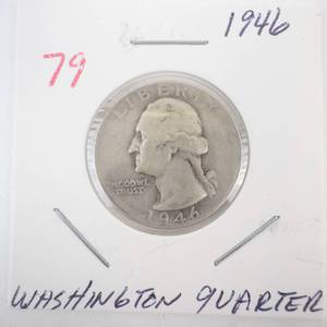 lot 79 image: 1946 Washington Quarter
