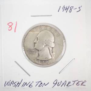 lot 81 image: 1948-S Washington Quarter