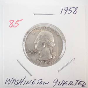lot 85 image: 1958 Washington Quarter
