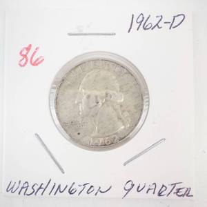 lot 86 image: 1962-D Washington Quarter