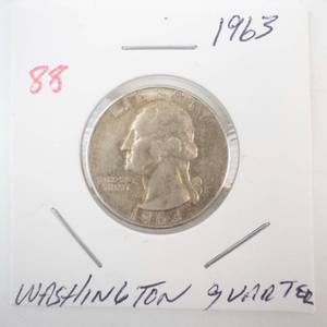 lot 88 image: 1963 Washington Quarter