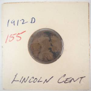 lot 155 image: 1912-D Lincoln Cent