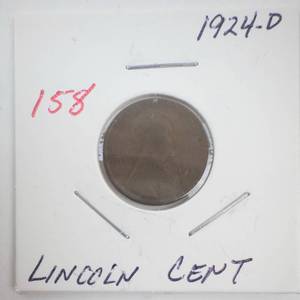 lot 158 image: 1924-D Lincoln Cent