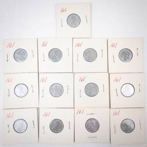 lot 161 image: 13) 1943 Steel war cents