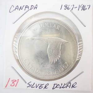 lot 181 image: 1867-1967 Canadian Silver Dollar