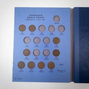 lot 263 image: 46) Canadian small cent collection in Whitman folder 1920 thru 1972