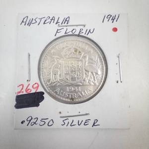 lot 269 image: Australian Silver 1941 Florin