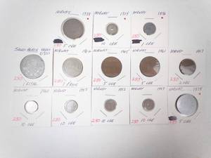 lot 280 image: Saudi Arabia Silver AH 1354 (1935) 1 Riyal plus 12 different vintage Norwegian coins