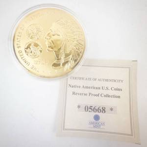 lot 328 image: Native American U.S. Coin - American Mint Reverse Proof Collection (Reproduction, Not Legal Tender)