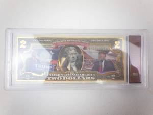 lot 334 image: Donald Trump Two-Dollar Bill Novelty Currency (2017)