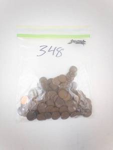 lot 348 image: Wheat Pennies - Lincoln Cent 1 lb Bag. CHECK DISC