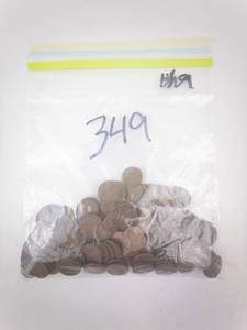 lot 349 image: Wheat Pennies - Lincoln Cent 1 lb Bag. CHECK DISC