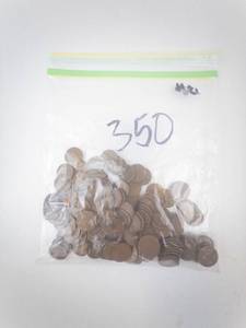 lot 350 image: Wheat Pennies - Lincoln Cent 1 lb Bag. CHECK DISC
