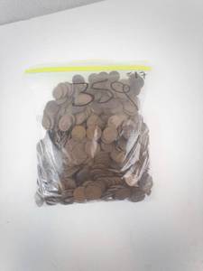lot 359 image: Wheat Pennies - Lincoln Cent 5 lb Bag. CHECK DISC
