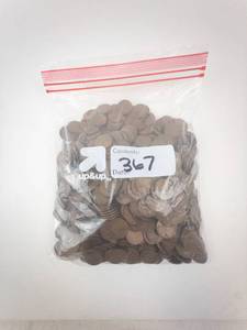 lot 367 image: Wheat Pennies - Lincoln Cent 5 lb Bag. CHECK DISC