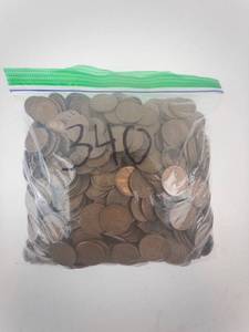 lot 370 image: Wheat Pennies - Lincoln Cent 5 lb Bag. CHECK DISC