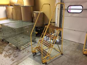 lot 157 image: U-Line Tilt-N-Roll Portable Warehouse Stairs