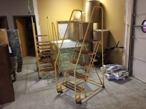 lot 160 image: U-Line Tilt-N-Roll Portable Warehouse Stairs