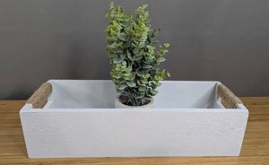 lot 203 image: Kohls Tabletop Plant and Basket Decor