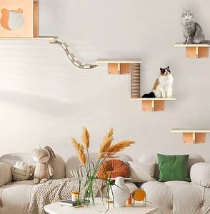 lot 210 image: Cat Wall Shelving with Perches $99.99 Retail - Brand New