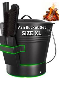 lot 232 image: 3 Gallon Metal Ash Bucket XL $59.99 Retail - Brand New