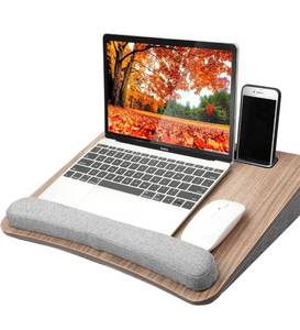 lot 233 image: Portable Lap Top Desk with Pillow Cushion Fits 15.6 Laptop $44.99 Retail - Brand New