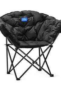 lot 236 image: Pink Oversized Moon Padded Chair Supports 330lbs $89.99 Retail - Brand New