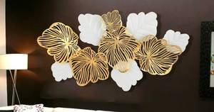 lot 244 image: 3D Metal Flower Wall Art Hanging Decor $119.99 Retail - Brand New