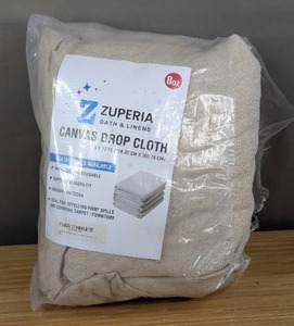 lot 272 image: Canvas Drop Cloth 9 x 12 $35.99 Retail - Brand New
